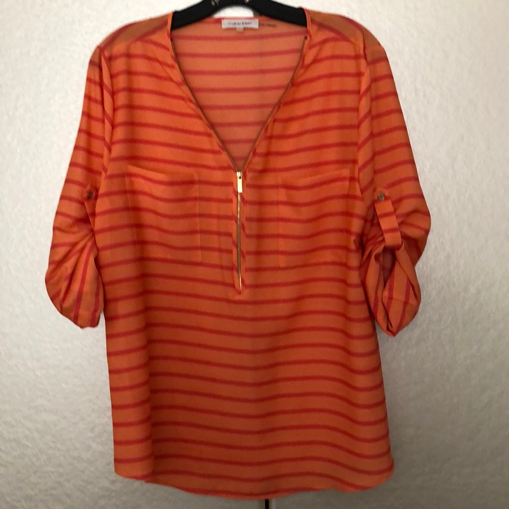 Calvin Klein zipper front top